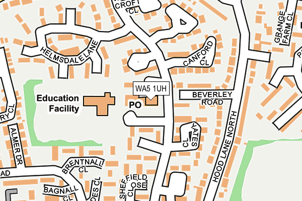 WA5 1UH map - OS OpenMap – Local (Ordnance Survey) WA5 1UH map - OS OpenMap – Local (Ordnance Survey)