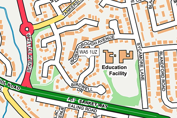 WA5 1UZ map - OS OpenMap – Local (Ordnance Survey) WA5 1UZ map - OS OpenMap – Local (Ordnance Survey)