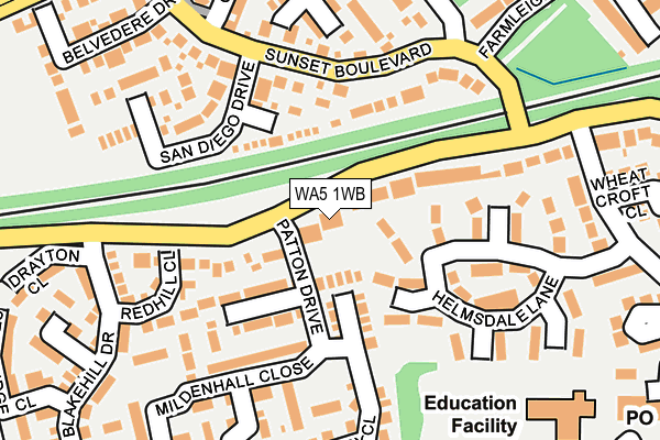 WA5 1WB map - OS OpenMap – Local (Ordnance Survey) WA5 1WB map - OS OpenMap – Local (Ordnance Survey)