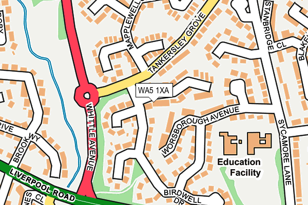 WA5 1XA map - OS OpenMap – Local (Ordnance Survey) WA5 1XA map - OS OpenMap – Local (Ordnance Survey)
