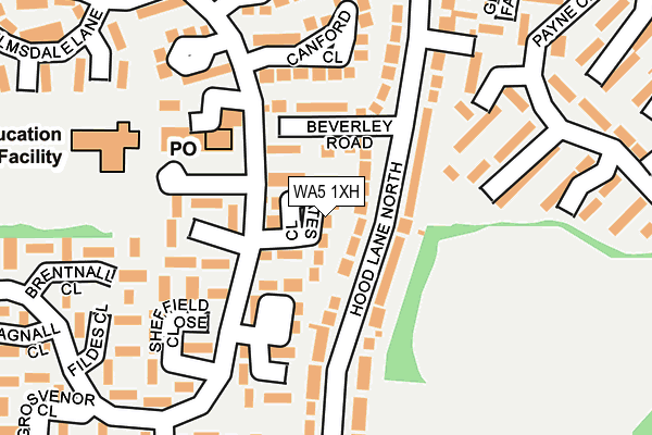 WA5 1XH map - OS OpenMap – Local (Ordnance Survey) WA5 1XH map - OS OpenMap – Local (Ordnance Survey)