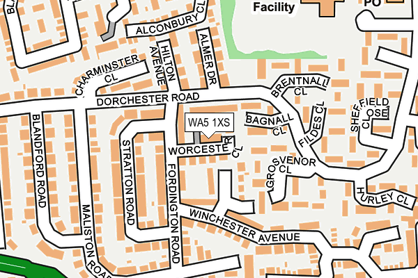 WA5 1XS map - OS OpenMap – Local (Ordnance Survey)