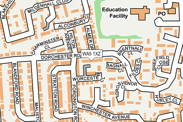 WA5 1XZ map - OS OpenMap – Local (Ordnance Survey) WA5 1XZ map - OS OpenMap – Local (Ordnance Survey)