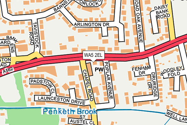 WA5 2EL map - OS OpenMap – Local (Ordnance Survey) WA5 2EL map - OS OpenMap – Local (Ordnance Survey)
