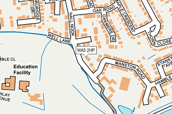 WA5 2HP map - OS OpenMap – Local (Ordnance Survey) WA5 2HP map - OS OpenMap – Local (Ordnance Survey)