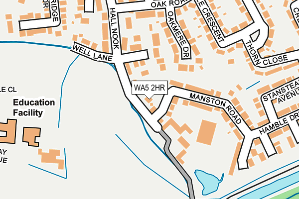 WA5 2HR map - OS OpenMap – Local (Ordnance Survey) WA5 2HR map - OS OpenMap – Local (Ordnance Survey)