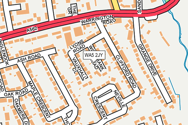 WA5 2JY map - OS OpenMap – Local (Ordnance Survey) WA5 2JY map - OS OpenMap – Local (Ordnance Survey)