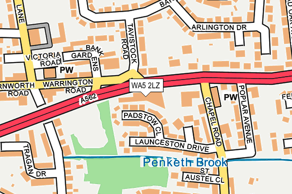 WA5 2LZ map - OS OpenMap – Local (Ordnance Survey) WA5 2LZ map - OS OpenMap – Local (Ordnance Survey)