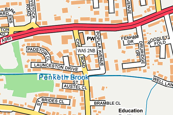 WA5 2NB map - OS OpenMap – Local (Ordnance Survey) WA5 2NB map - OS OpenMap – Local (Ordnance Survey)