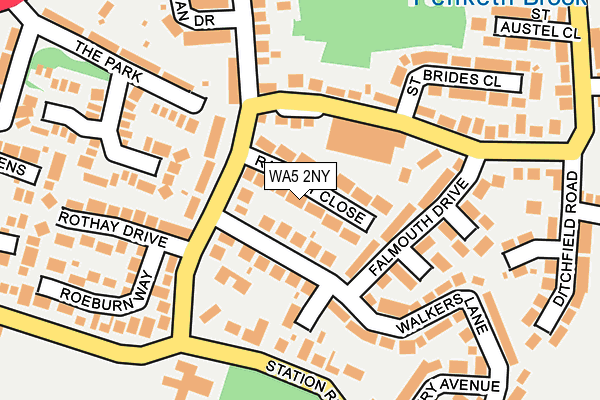 WA5 2NY map - OS OpenMap – Local (Ordnance Survey) WA5 2NY map - OS OpenMap – Local (Ordnance Survey)