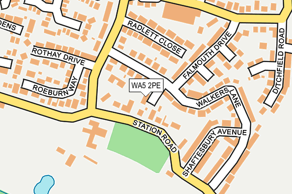 WA5 2PE map - OS OpenMap – Local (Ordnance Survey) WA5 2PE map - OS OpenMap – Local (Ordnance Survey)