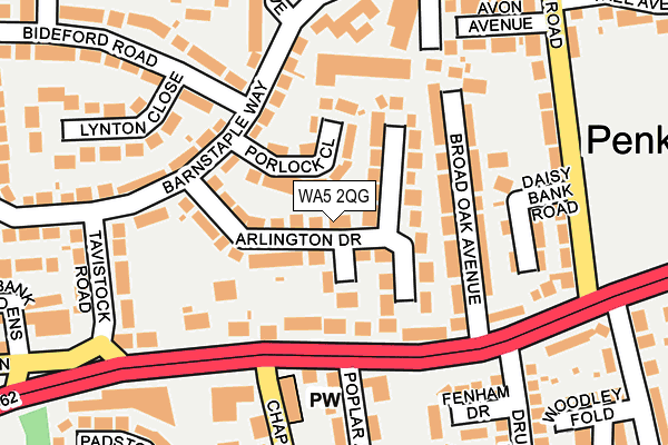 WA5 2QG map - OS OpenMap – Local (Ordnance Survey) WA5 2QG map - OS OpenMap – Local (Ordnance Survey)