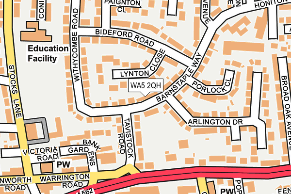 WA5 2QH map - OS OpenMap – Local (Ordnance Survey) WA5 2QH map - OS OpenMap – Local (Ordnance Survey)
