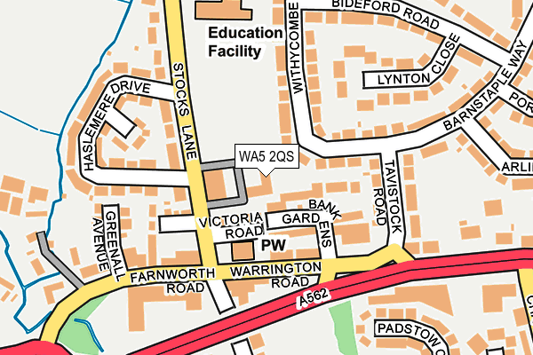 WA5 2QS map - OS OpenMap – Local (Ordnance Survey) WA5 2QS map - OS OpenMap – Local (Ordnance Survey)