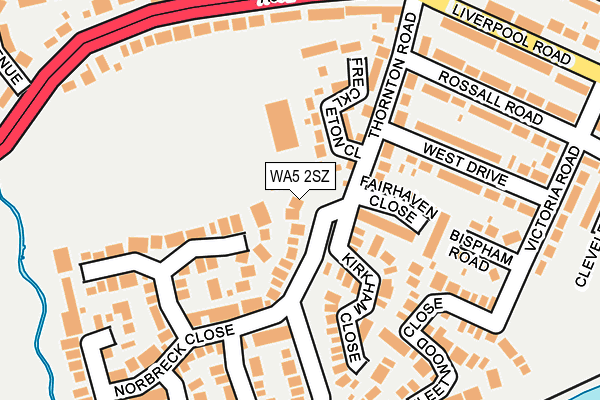 WA5 2SZ map - OS OpenMap – Local (Ordnance Survey) WA5 2SZ map - OS OpenMap – Local (Ordnance Survey)
