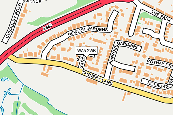 WA5 2WB map - OS OpenMap – Local (Ordnance Survey) WA5 2WB map - OS OpenMap – Local (Ordnance Survey)