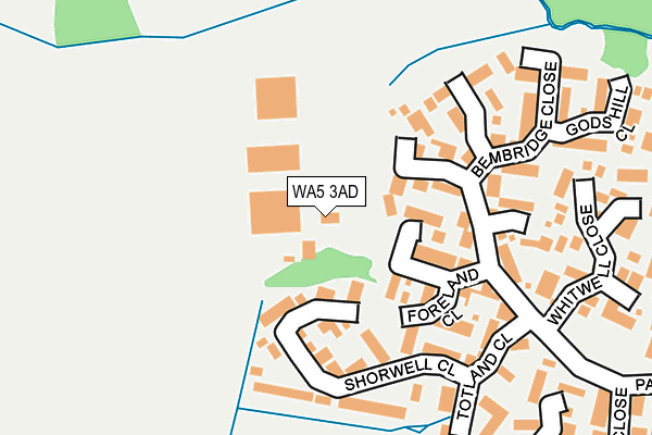 WA5 3AD map - OS OpenMap – Local (Ordnance Survey) WA5 3AD map - OS OpenMap – Local (Ordnance Survey)