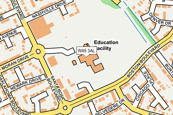 WA5 3AL map - OS OpenMap – Local (Ordnance Survey) WA5 3AL map - OS OpenMap – Local (Ordnance Survey)