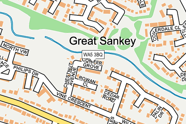 WA5 3BQ map - OS OpenMap – Local (Ordnance Survey) WA5 3BQ map - OS OpenMap – Local (Ordnance Survey)