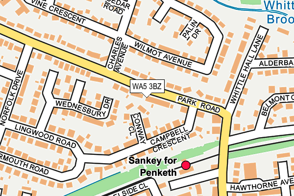 WA5 3BZ map - OS OpenMap – Local (Ordnance Survey) WA5 3BZ map - OS OpenMap – Local (Ordnance Survey)