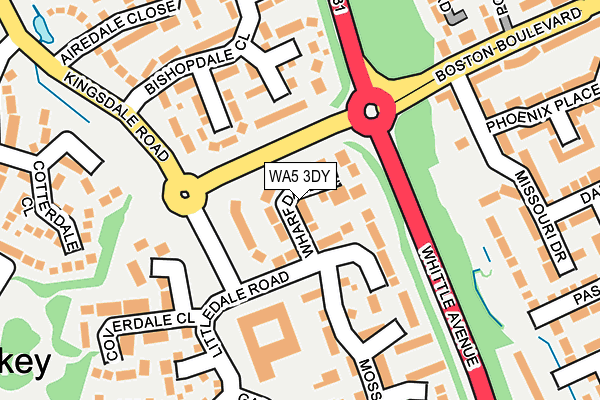 WA5 3DY map - OS OpenMap – Local (Ordnance Survey) WA5 3DY map - OS OpenMap – Local (Ordnance Survey)