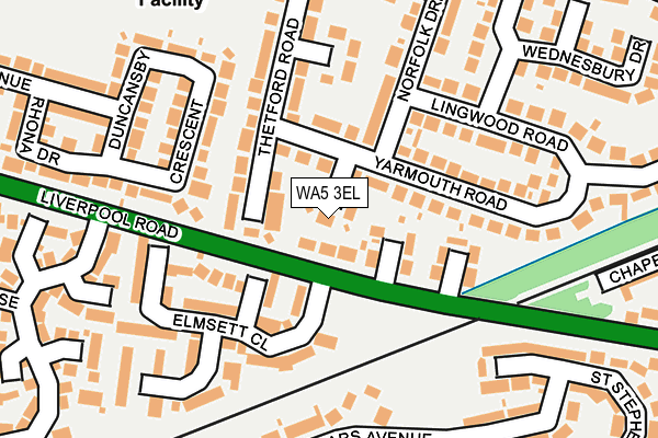 WA5 3EL map - OS OpenMap – Local (Ordnance Survey) WA5 3EL map - OS OpenMap – Local (Ordnance Survey)