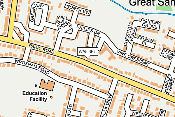 WA5 3EU map - OS OpenMap – Local (Ordnance Survey) WA5 3EU map - OS OpenMap – Local (Ordnance Survey)