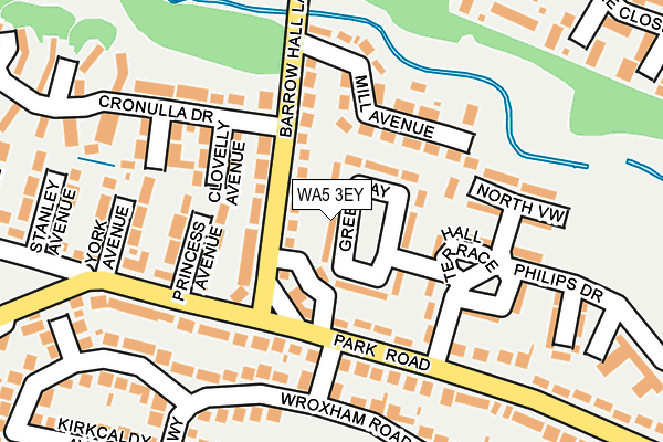 WA5 3EY map - OS OpenMap – Local (Ordnance Survey) WA5 3EY map - OS OpenMap – Local (Ordnance Survey)