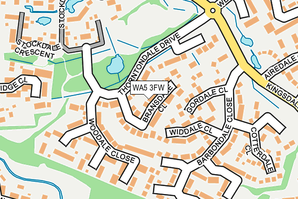 WA5 3FW map - OS OpenMap – Local (Ordnance Survey) WA5 3FW map - OS OpenMap – Local (Ordnance Survey)