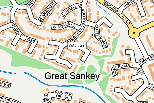 WA5 3GY map - OS OpenMap – Local (Ordnance Survey) WA5 3GY map - OS OpenMap – Local (Ordnance Survey)
