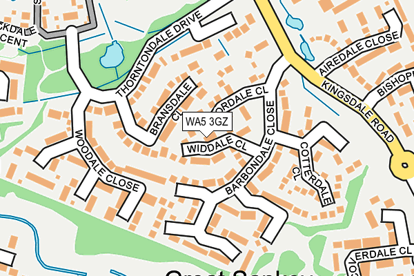 WA5 3GZ map - OS OpenMap – Local (Ordnance Survey) WA5 3GZ map - OS OpenMap – Local (Ordnance Survey)