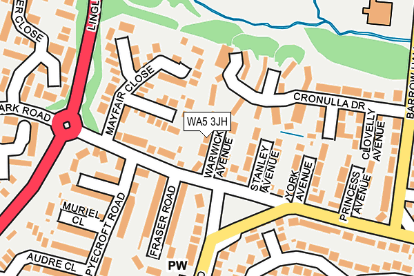 WA5 3JH map - OS OpenMap – Local (Ordnance Survey) WA5 3JH map - OS OpenMap – Local (Ordnance Survey)