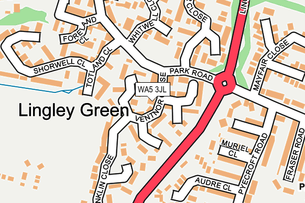 WA5 3JL map - OS OpenMap – Local (Ordnance Survey) WA5 3JL map - OS OpenMap – Local (Ordnance Survey)
