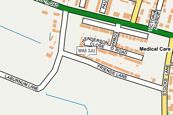 WA5 3JU map - OS OpenMap – Local (Ordnance Survey) WA5 3JU map - OS OpenMap – Local (Ordnance Survey)