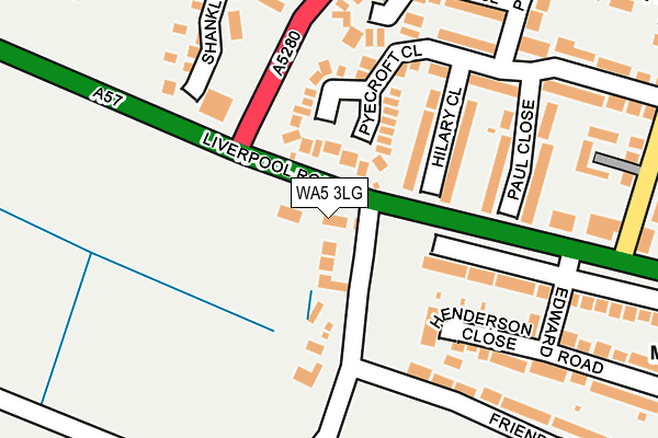 WA5 3LG map - OS OpenMap – Local (Ordnance Survey)