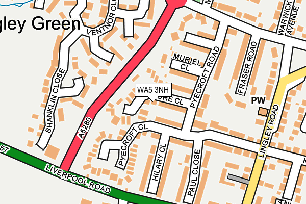 WA5 3NH map - OS OpenMap – Local (Ordnance Survey) WA5 3NH map - OS OpenMap – Local (Ordnance Survey)