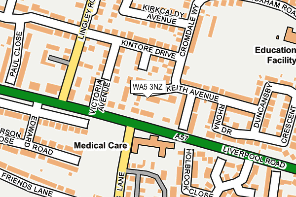 WA5 3NZ map - OS OpenMap – Local (Ordnance Survey) WA5 3NZ map - OS OpenMap – Local (Ordnance Survey)