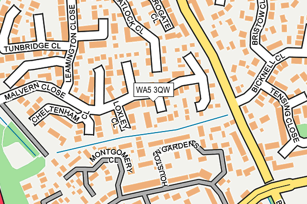 WA5 3QW map - OS OpenMap – Local (Ordnance Survey) WA5 3QW map - OS OpenMap – Local (Ordnance Survey)