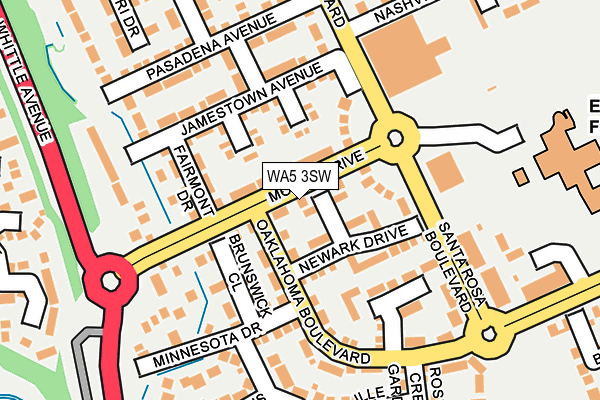 WA5 3SW map - OS OpenMap – Local (Ordnance Survey) WA5 3SW map - OS OpenMap – Local (Ordnance Survey)