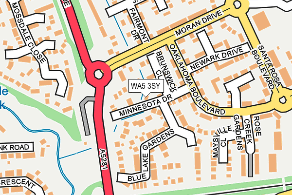 WA5 3SY map - OS OpenMap – Local (Ordnance Survey) WA5 3SY map - OS OpenMap – Local (Ordnance Survey)