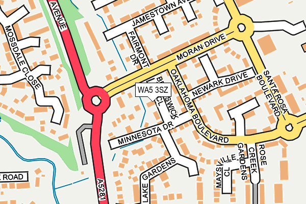 WA5 3SZ map - OS OpenMap – Local (Ordnance Survey) WA5 3SZ map - OS OpenMap – Local (Ordnance Survey)