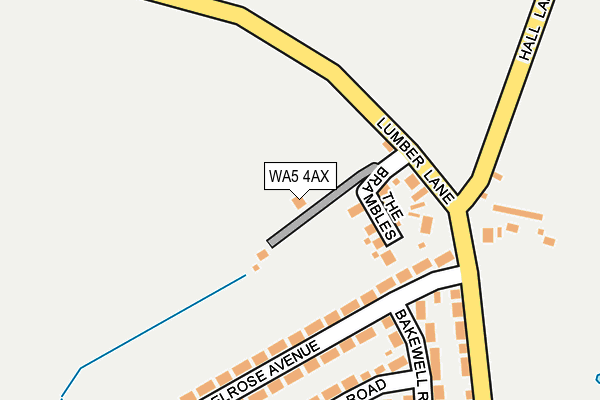 WA5 4AX map - OS OpenMap – Local (Ordnance Survey) WA5 4AX map - OS OpenMap – Local (Ordnance Survey)