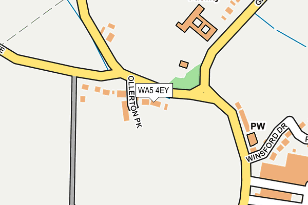WA5 4EY map - OS OpenMap – Local (Ordnance Survey) WA5 4EY map - OS OpenMap – Local (Ordnance Survey)