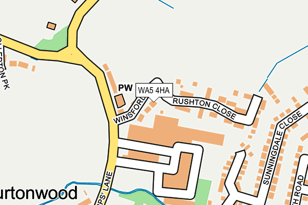 WA5 4HA map - OS OpenMap – Local (Ordnance Survey) WA5 4HA map - OS OpenMap – Local (Ordnance Survey)