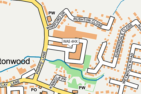 WA5 4HX map - OS OpenMap – Local (Ordnance Survey) WA5 4HX map - OS OpenMap – Local (Ordnance Survey)