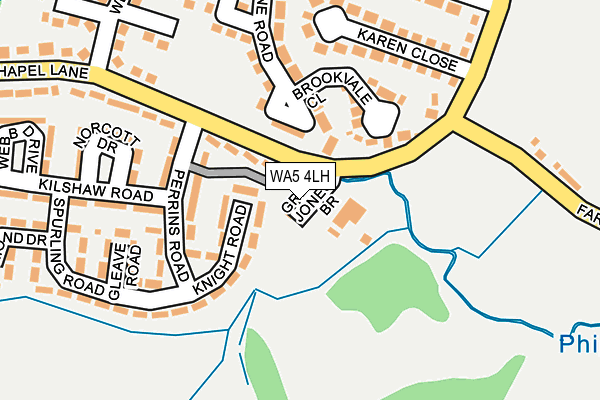WA5 4LH map - OS OpenMap – Local (Ordnance Survey) WA5 4LH map - OS OpenMap – Local (Ordnance Survey)