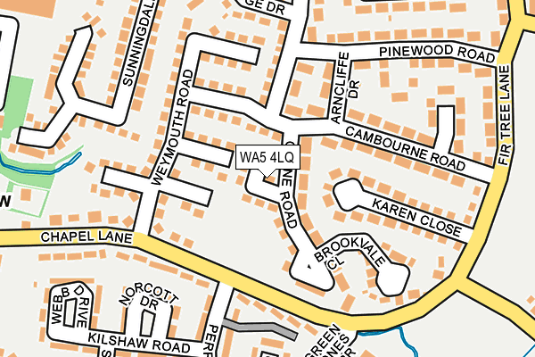 WA5 4LQ map - OS OpenMap – Local (Ordnance Survey) WA5 4LQ map - OS OpenMap – Local (Ordnance Survey)