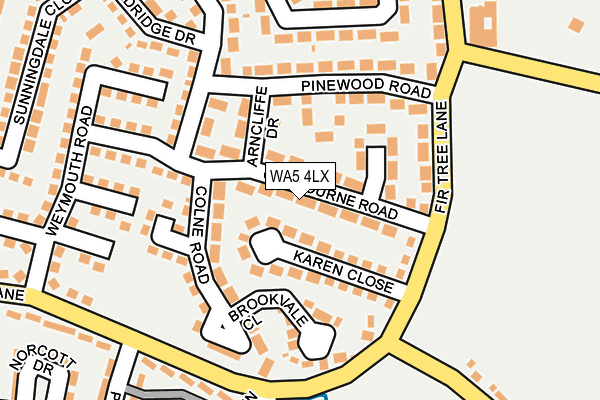WA5 4LX map - OS OpenMap – Local (Ordnance Survey) WA5 4LX map - OS OpenMap – Local (Ordnance Survey)
