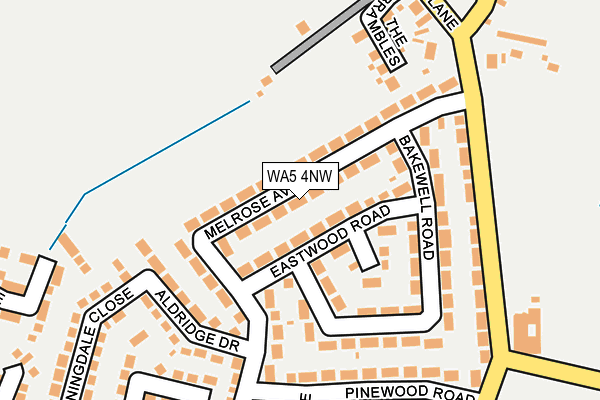 WA5 4NW map - OS OpenMap – Local (Ordnance Survey) WA5 4NW map - OS OpenMap – Local (Ordnance Survey)