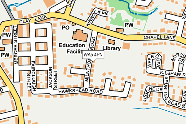 WA5 4PN map - OS OpenMap – Local (Ordnance Survey) WA5 4PN map - OS OpenMap – Local (Ordnance Survey)